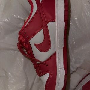 Pink and white dunks